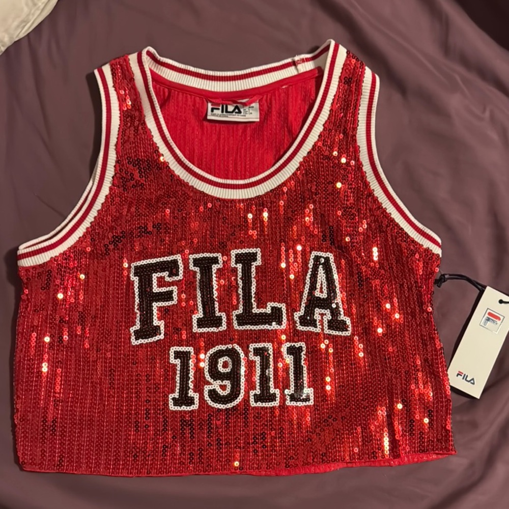 FILA Sequin crop Tank